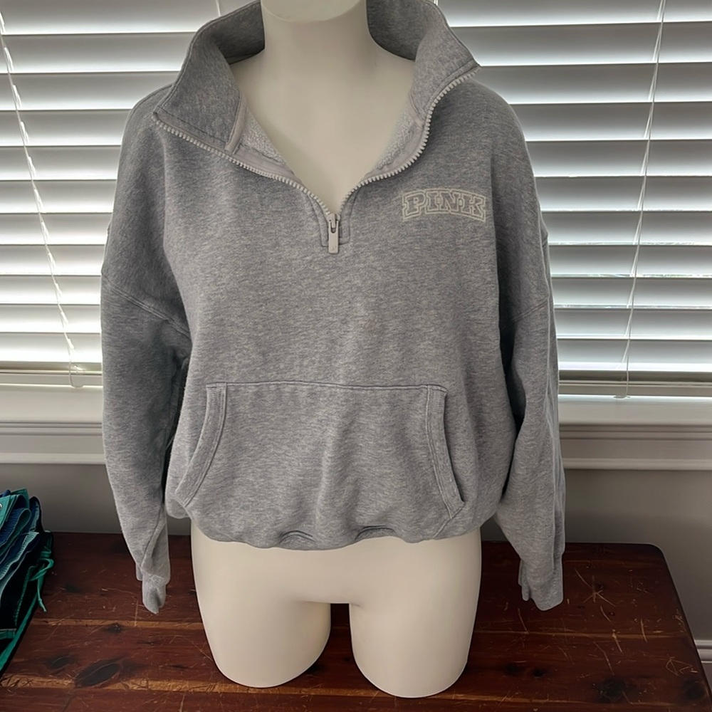 Pink quarter zip